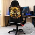 thumbnail image 6 of HELLHERO Bee Sunflower Black Gaming Chair Covers with Armrest Covers for Office Home, Soft Easy to Install Spandex Computer Chair Slipcovers, 6 of 10
