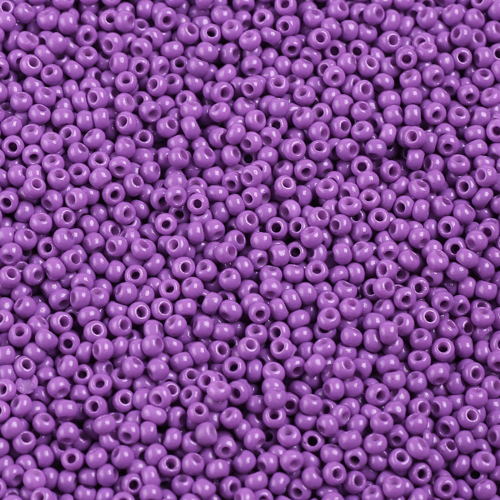 11/0 Grade A Round Glass Seed Beads Baking Paint Violet 2.3x1.5mm Hole: 1mm 48500pcs/pound