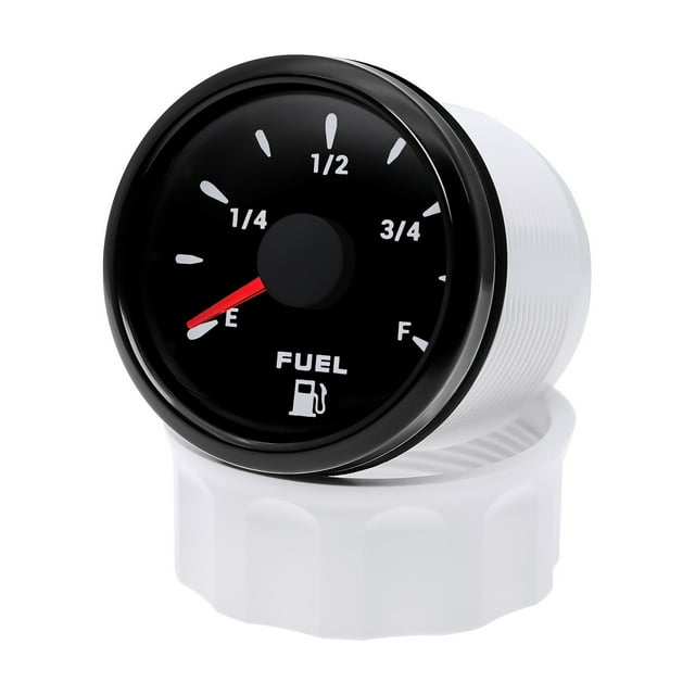 0-190 Ohm 52mm Fuel Level Gauge+Fuel Float Level Sensor 100-600mm For Marine Car RV Boat 7 Color LED Oil Tank Level Inidcator ,Easy to Install