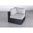 thumbnail image 3 of Living Source International 7-Piece Rattan Sectional Set with Cushion in Black, 3 of 5