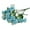 Blue, variant on Dengjunhu 3 Bouquets Artificial Silk Fake 15 Heads Flowers Leaf Rose Wedding Floral Decor Bouquet