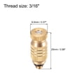 thumbnail image 2 of Brass Misting Nozzle - 3/16" Threaded 0.2mm Orifice Dia Fogging Spray Head for Outdoor Cooling System - 5 Pcs Golden, 2 of 4
