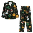 thumbnail image 3 of Suhoaziia Plus Size Pajamas for Women Lightweight Loose Fitting Walking Snowman Hat Gift Spring/Fall Clothing Button Down Loungewear Super Soft Sleepwear Family Gift Size XS, 3 of 6