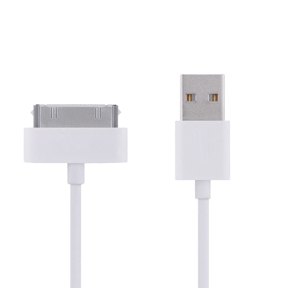 4th Gen iPod & iPhone 4/4s 3 ft. 30 pin Charging Data Cable Cord - 2 Pack - Walmart.com