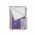 thumbnail image 2 of Ethnic Soft Flannel Fleece Throw Blanket, Scroll Western Christmas Snowflakes Middle Eastern Noel Print, Cozy Plush for Indoor and Outdoor Use, 50" x 70", Lavender Violet White, by Ambesonne, 2 of 6