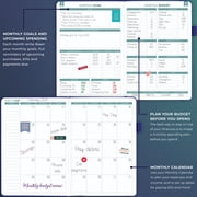 Clever Fox Budget Book 2.0 - Financial Planner Organizer & Expense Tracker Notebook. Money Planner for Monthly Budgeting and Personal Finance. Colored Edition, Compact Size (5.3 x 7.7) - Dark Blue