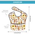 thumbnail image 2 of Bingfone Mess-Proof Baby Bib - Waterproof Bib for Baby Boy or Girl with Food Catcher Pocket, Unisex-Gnomes Autumn Harvest, 2 of 6