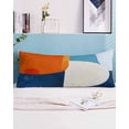 thumbnail image 2 of Blue Burnt Orange Body Pillow Covers, Modern Oil Painting Geometric Soft Bed Throw Pillowcases Breathable Cooling Long Lumbar Body Pillow Sham Cover for Bed Sofa 20''x54'', 2 of 7