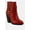 Red, variant on CAT-TRACK Black Leather Ankle Boots