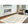 thumbnail image 2 of eCarpetGallery Modern Living Room Area Rug, 5'3" x 7'3", Cream-Petrol, Tessa, 2 of 9
