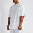 thumbnail image 2 of Wdgfv Oversized Tshirts for Men Short Sleeve Vintage Washed Basic Loose Tees, 2 of 5