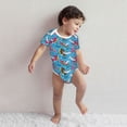 thumbnail image 3 of Kdxio Sharks Summer Pattern Unisex Baby Cotton Short Sleeve Bodysuits-3 Months, 3 of 5