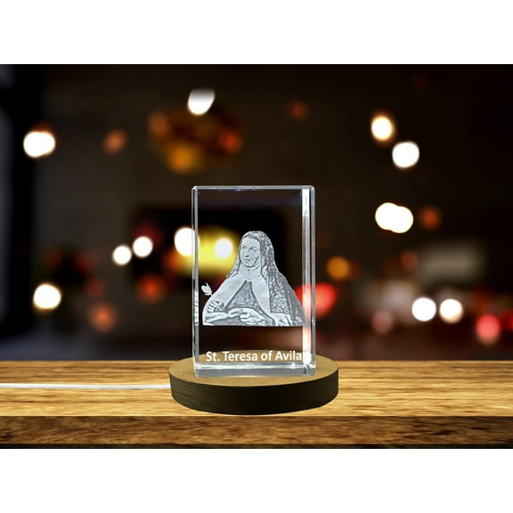 St. Teresa of Avila | A Spirit on Fire | Religious 3D Engraved Crystal