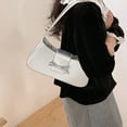 thumbnail image 6 of Yucurem Sweet Bow Shoulder Bag Y2k Purse Fashion Handbag Trendy Underarm Bag (Silver) Fashion shoulder bag (Silver), 6 of 10