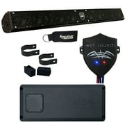 Wet Sounds STX-MICRO-4 Powersports Amp, Stealth-10-Core Soundbar & WW-BTUR Hideaway Bluetooth Receiver