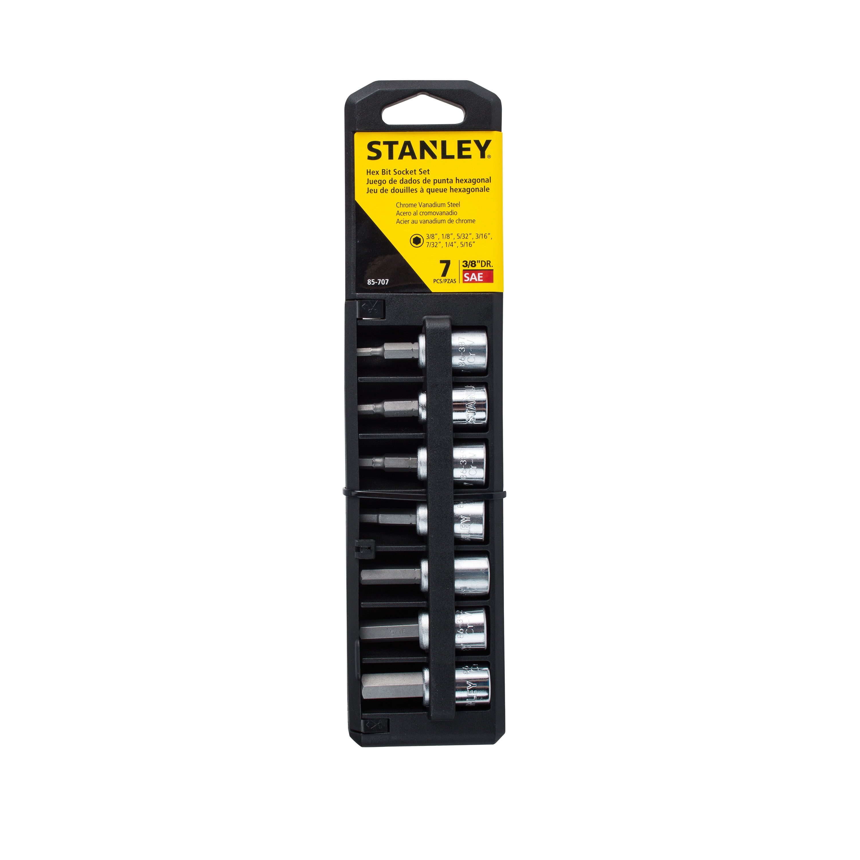 Stanley 85-707 7 Piece Standard Hex Bit Socket Set 