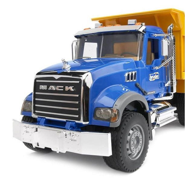Bruder 02815 MACK Camion benne en granit pour construction et jeu de  simulation de ferme 