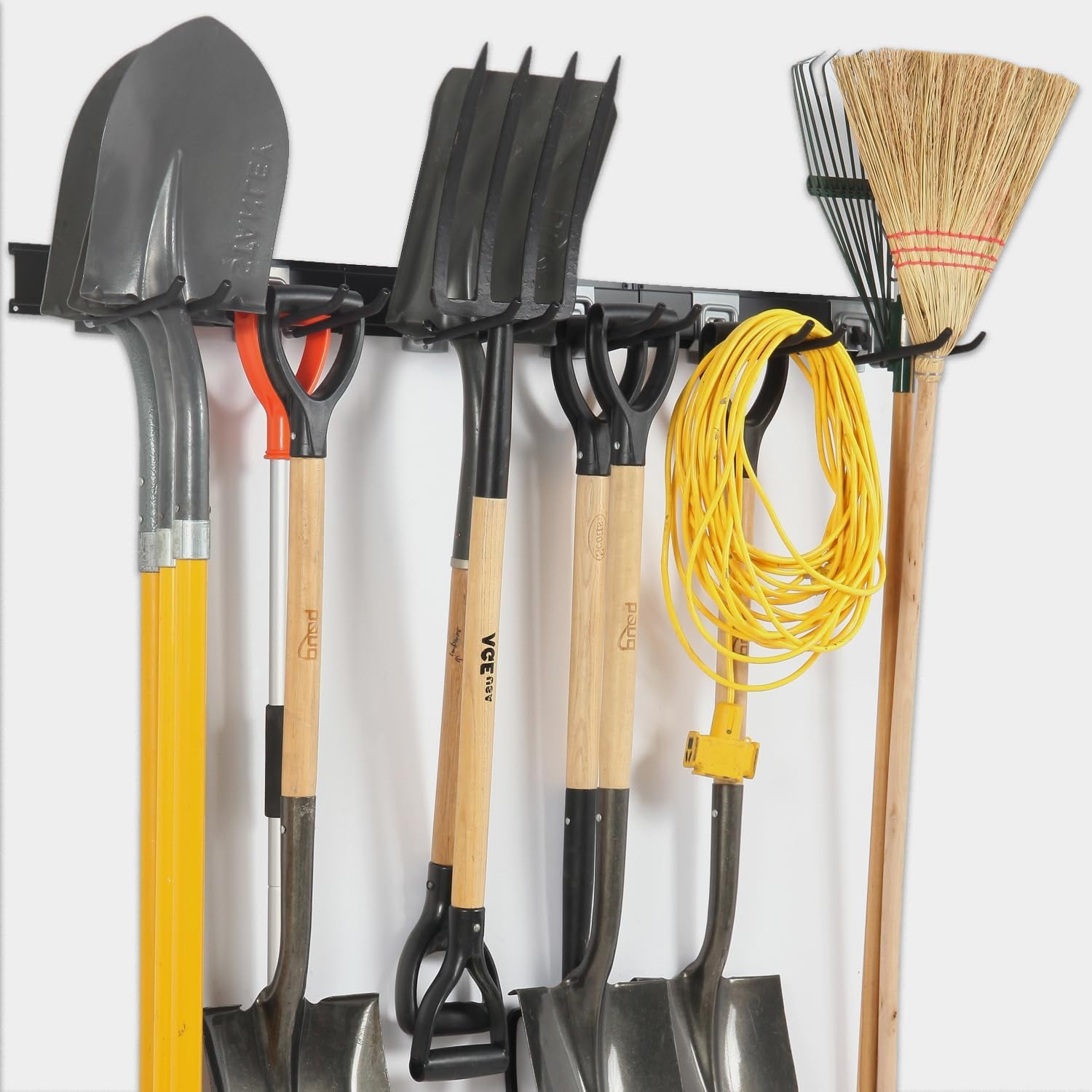 Heavy Duty Garage Tool Organizer with Lock Design, Adjustable Wall Mount Storage Rack, Holds Up to 420lbs