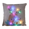 thumbnail image 1 of Christmas Pillow Cover 45 cm x 45 cm LED Illuminated Two Mode Flash or Steady On Multicolor Holiday Design Polyester Sofa Cushion Cover, 1 of 6
