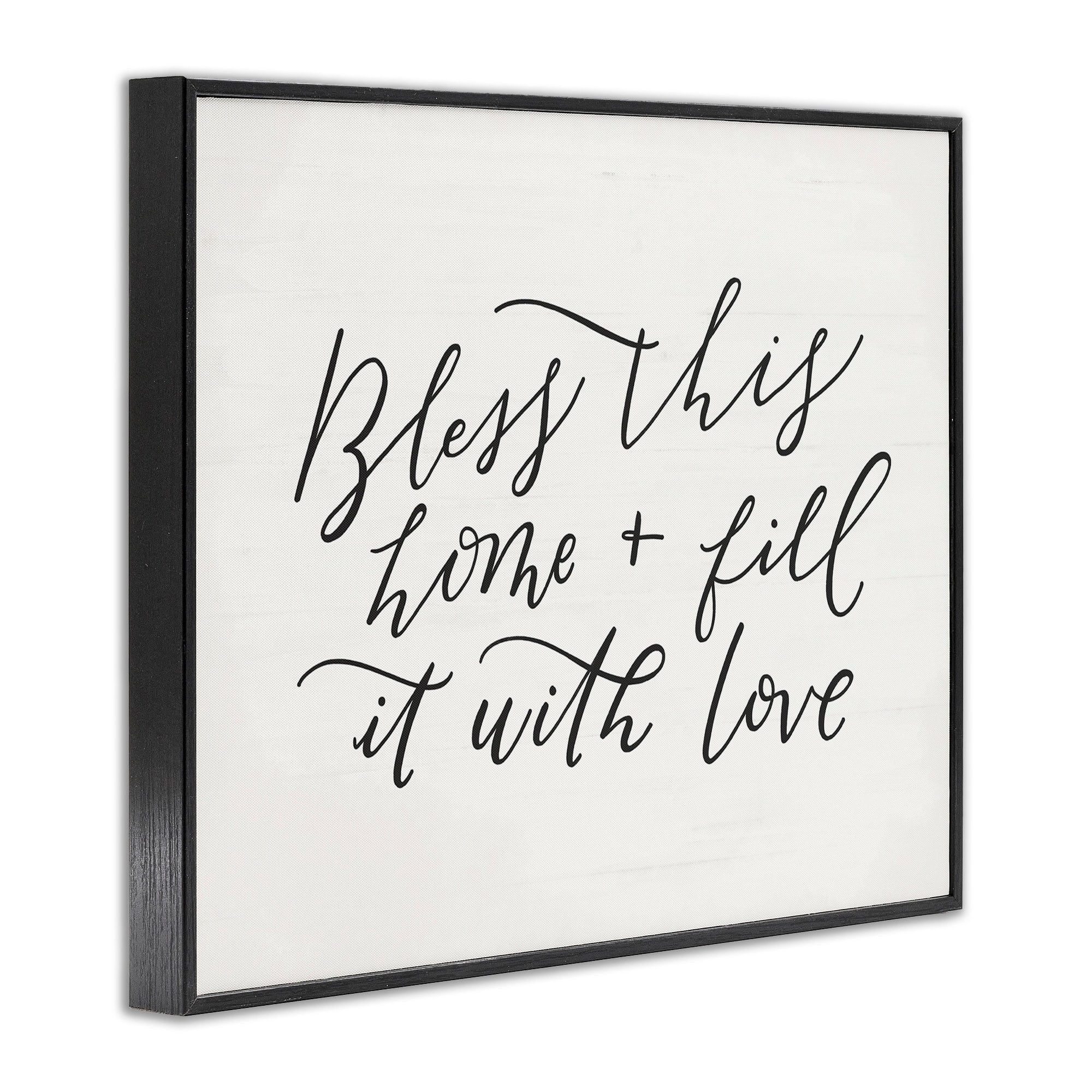 Stupell Industries Bless This Home with Love Family Motivational Phrase,30 x 24, Design by Loni Harris