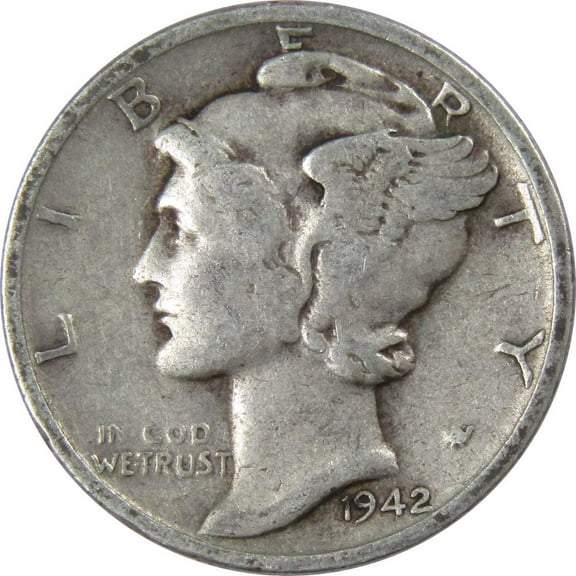 1942 S Mercury Dime VG Very Good 90% Silver 10c US Coin Collectible