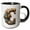 Black/White, variant on 3drose, Steampunk Image of Metal Monogram Initial C, 11oz Mug