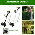 thumbnail image 6 of Moclever 21V Electric Weed Edger 16800RPM Cordless String Trimmer with 2Pcs 3000mAh Batteries 3.6-4.6ft Length 90° Rotatable Angle Saw Blade Steel Blade String Blade, 6 of 17