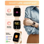 Mingdaln Smart Watch fits for Android and Iphone, IP68 Waterproof, Suitable for Women Men 100+Sports Modes 1.85 inch Fitness Tracker, with Answer/Make Calls/Message Reminder, (Two watch straps)