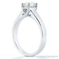 thumbnail image 3 of Oval Cut Charles & Colvard Forever ONE Trellis Solitaire Engagement Ring in 14k White Gold, 3 of 4