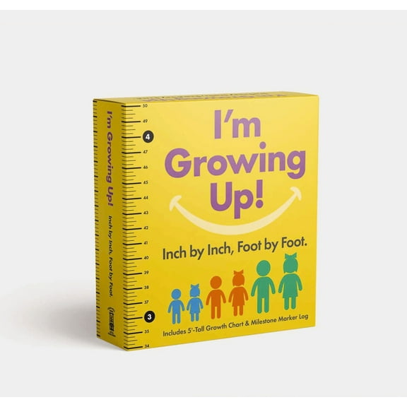 Pre-Owned I'm Growing Up: Foot by Foot, Inch by Inch: A Wall-Hanging Guided Journal to Chart and Record Your Kids' Growth! (Board book) 1646430549 9781646430543