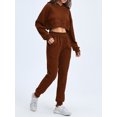 thumbnail image 3 of Women's Loose Hooded Sports Guard Fashion Running Solid Color Fitness Clothes Long-Sleeved Yoga Suit WERSEON Modelo, 3 of 6