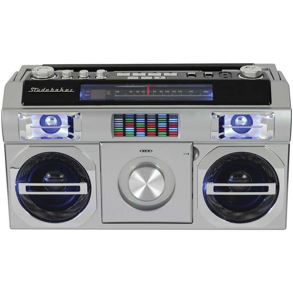 Studebaker SB2145S 80s Retro Street Bluetooth Boom Box with FM Radio