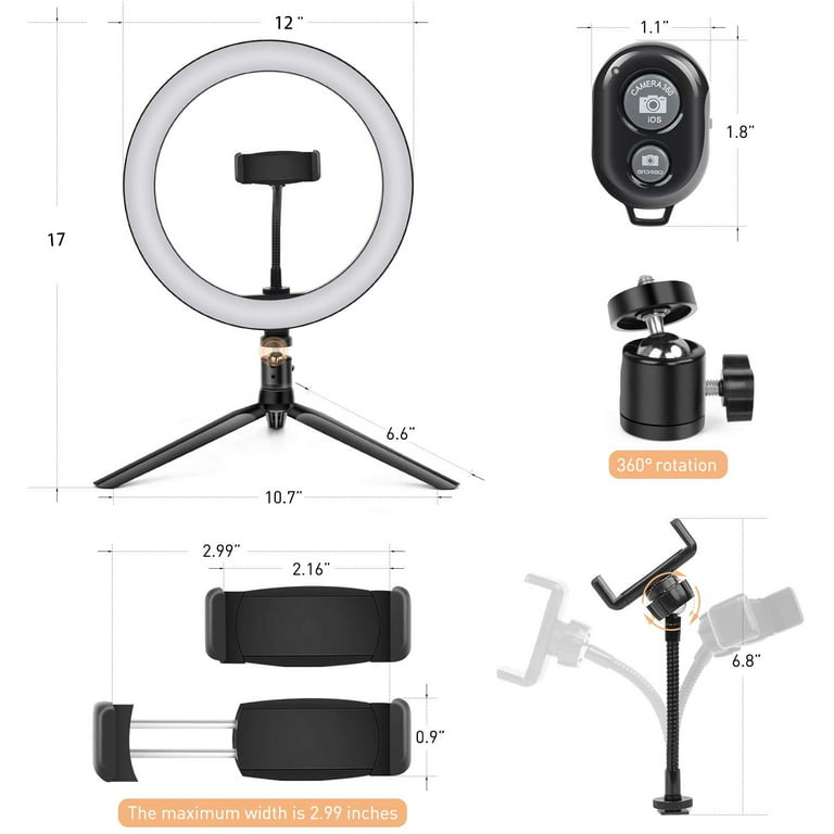 Streaming Studio Vlogging Kit 120LED 12 Ring Light + Professional