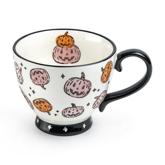 Terramoto Ceramic 16oz Pumpkin Patch Latte Mug Grace Teaware