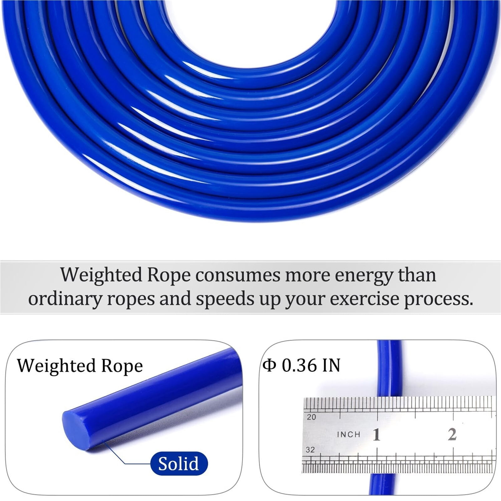 WEIKE Fast jump rope without wrapping ball bearing, professional thick weight-bearing jump rope