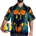 thumbnail image 4 of Vintage Bear Men's Casual Hawaiian Shirts, Printed Button Down Short Sleeve Summer Beach Tops with Spread Collar - Unisex, 4 of 6