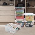 thumbnail image 6 of Xyskin 35 Quart Clear Large Storage Box, Plastic Storage Bins, Set of 6, 6 of 7