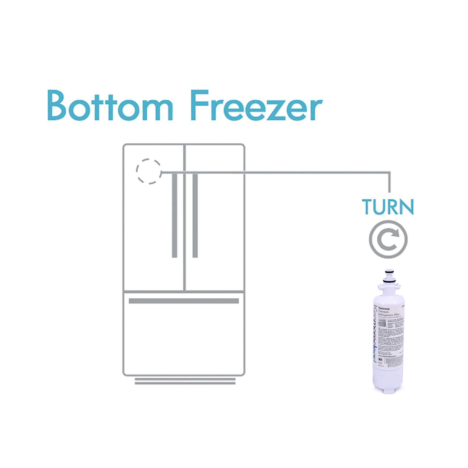1 Pack Compatible with Kenmore 9690 469690 46-9690 Refrigerator Water Filter
