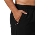 thumbnail image 5 of Eltusu Men's Workout Shorts, Elastic Waist Zipper Pockets Below the knee Drawstring Hiking Shorts Black Size L, 5 of 7