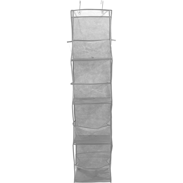 Organizador para colgar sobre la puerta, estante para colgar en la puerta, bolsa de almacenamiento, organizador de almacenamiento colgante con bolsillos transparentes