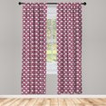 thumbnail image 3 of Ambesonne Fashion Curtains, Pinkish Diamonds Pattern, Pair of 28"x84", Pale Fuchsia and Pastel Pink, 3 of 5
