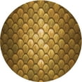 thumbnail image 1 of Ahgly Company Machine Washable Indoor Round Transitional Orange Area Rugs, 7' Round, 1 of 7