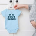 thumbnail image 5 of My Big Brother Has Paws Romper Boys or Girls Infant Baby Brisco Brands 24M, 5 of 6