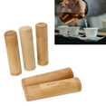 thumbnail image 1 of 12cm Bamboo Tea Canisters, 5Pcs Tea Storage Container Jar for Coffee Beans Nuts, 1 of 7