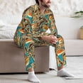 thumbnail image 5 of Mens Pajamas Set, musical elements Button Down Long Sleeve Loungewear Sleepwear Pjs sets for Men, 5 of 5