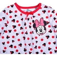 thumbnail image 4 of Disney Girl's 2 Pack Minnie Mouse Footed Coverall Bodysuit Onesie Set, Long Sleeve Bodysuit, Size 9M Red, 4 of 6