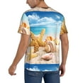 thumbnail image 2 of Fotbe Beach Starfish Shell Baseball Jersey Shirt for Men and Women, Casual Short Sleeves Button Down T-Shirt-XX-Large, 2 of 9