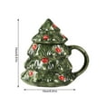 thumbnail image 6 of AuroraX 12 Oz Christmas Tree Coffee Mug with Lid and Handle Ceramic Travel Cute Warmer Coffee Mug Novelty Dishwasher and Microwave Safe Funny Cup Birthday Gifts for Women Men Office Coworkers, 6 of 6