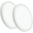 thumbnail image 1 of LED 6.5 Inch Dimmable LED Flush Mount Ceiling Light Fixture, 24W  3200LM, 3CCT in One (3000K/4500K/6000K), ETL Listed (2-Pack), 1 of 8
