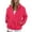 294#Hot Pink, variant on Women Sherpa Jacket Full Zip Fuzzy Teddy Coat with Pockets Fleece Lined Warm Winter Casual Outfits Complexion 2XL